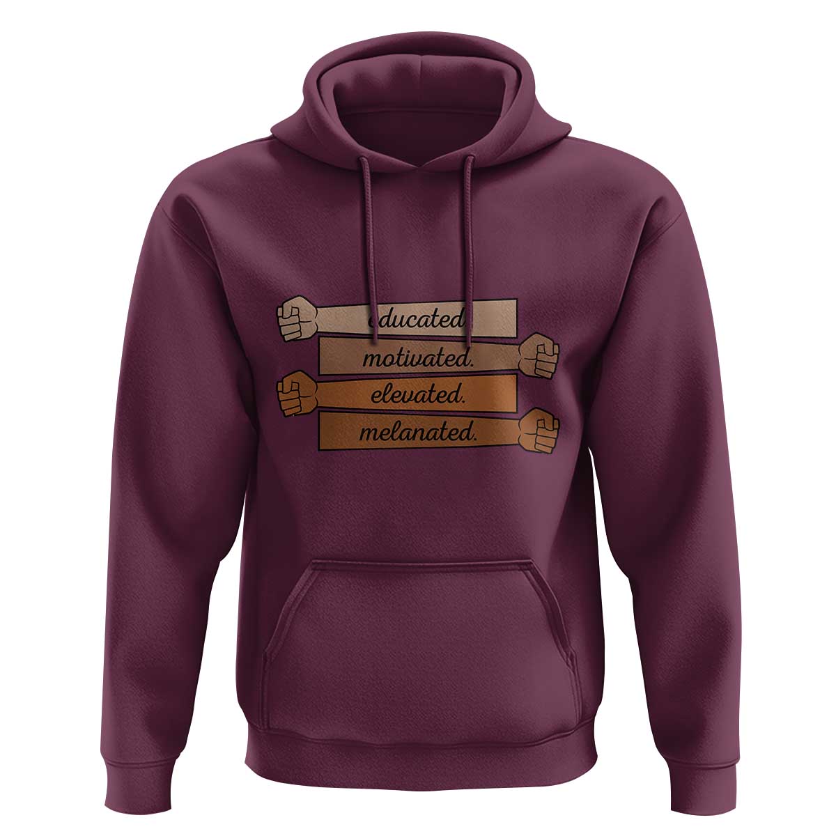 Black Pride Hoodie Educated Motivated Elevated Melanated BLM Melanin