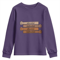Black Pride Youth Sweatshirt Educated Motivated Elevated Melanated BLM Melanin