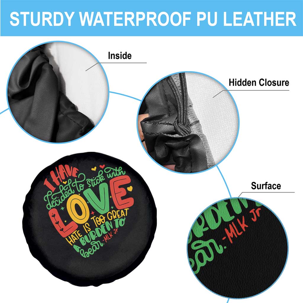 Martin Luther King Spare Tire Cover I Have Decided to Stick With Love MLK Black History Month - Wonder Print Shop