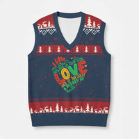 Martin Luther King V-Neck Knit Sweater Vest I Have Decided to Stick With Love MLK Black History Month - Wonder Print Shop