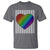 Retro Valentines Rainbow Heart T Shirt LGBT Pride LGBTQ Support