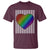 Retro Valentines Rainbow Heart T Shirt LGBT Pride LGBTQ Support