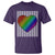 Retro Valentines Rainbow Heart T Shirt LGBT Pride LGBTQ Support