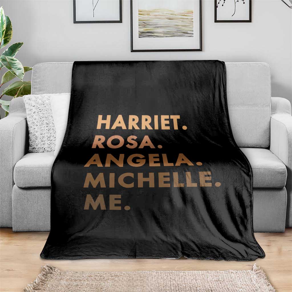 Harriet Rosa Angela Michelle Me Throw Blanket Black History Month Feminist Women Leaders - Wonder Print Shop
