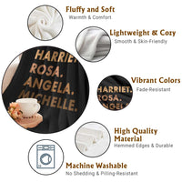 Harriet Rosa Angela Michelle Me Throw Blanket Black History Month Feminist Women Leaders - Wonder Print Shop