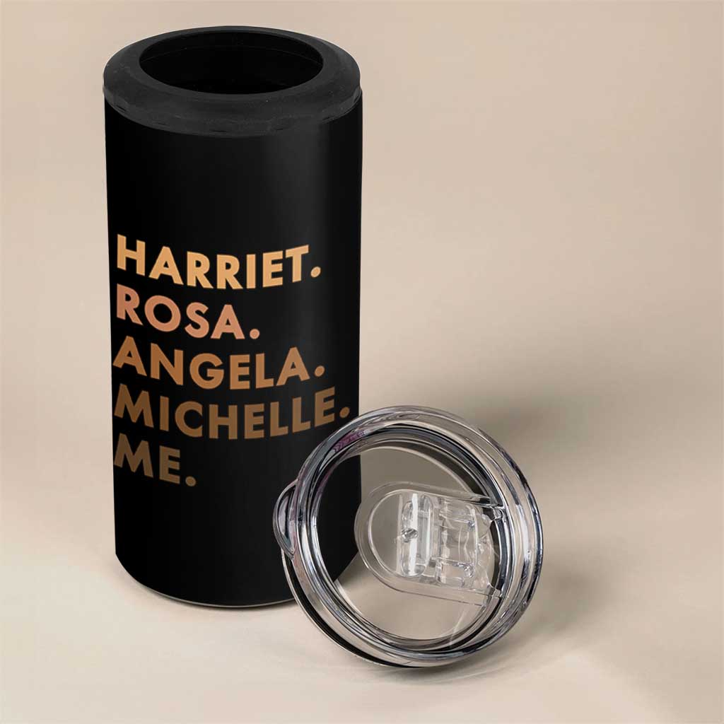 Harriet Rosa Angela Michelle Me 4 in 1 Can Cooler Tumbler Black History Month Feminist Women Leaders - Wonder Print Shop