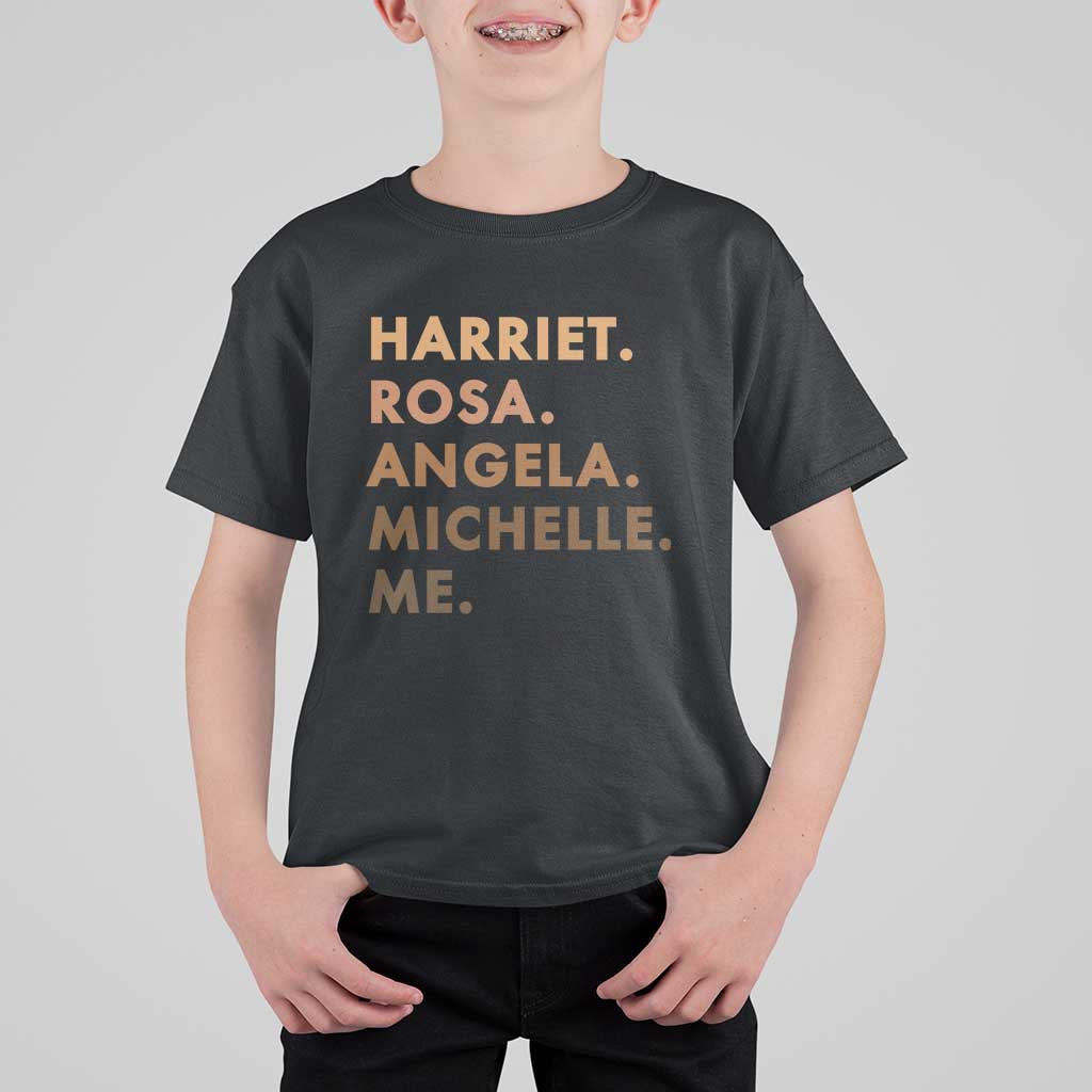 Harriet Rosa Angela Michelle Me T Shirt For Kid Black History Month Feminist Women Leaders - Wonder Print Shop