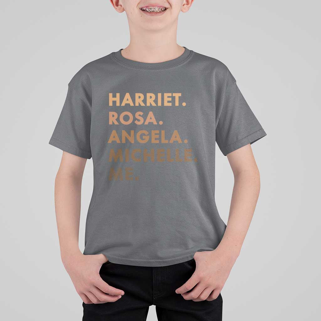 Harriet Rosa Angela Michelle Me T Shirt For Kid Black History Month Feminist Women Leaders - Wonder Print Shop