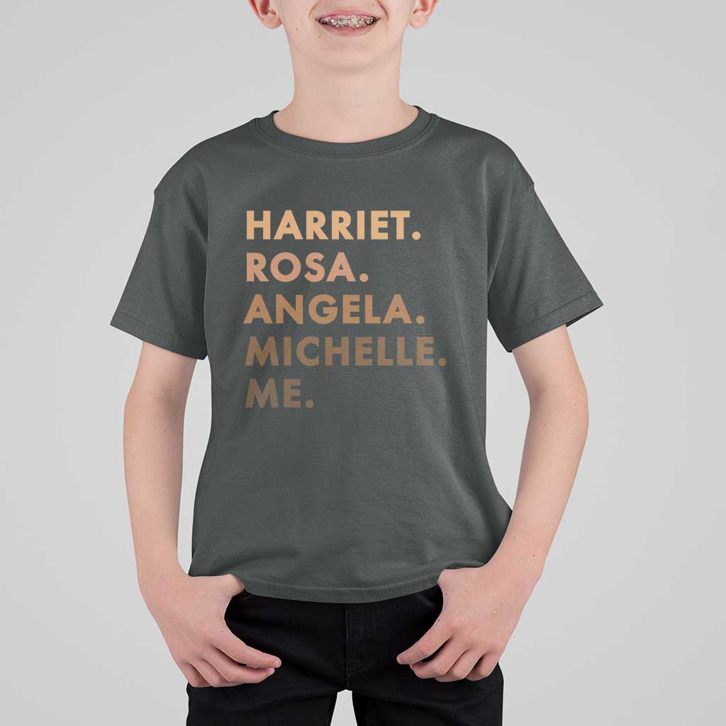 Harriet Rosa Angela Michelle Me T Shirt For Kid Black History Month Feminist Women Leaders - Wonder Print Shop