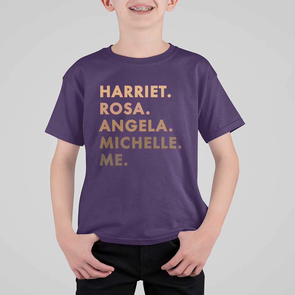 Harriet Rosa Angela Michelle Me T Shirt For Kid Black History Month Feminist Women Leaders - Wonder Print Shop