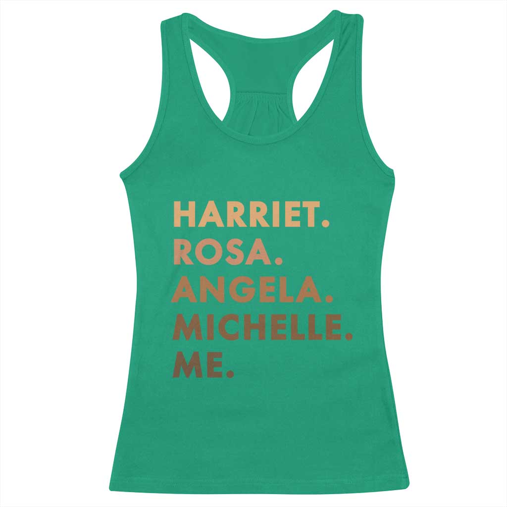 Harriet Rosa Angela Michelle Me Racerback Tank Top Black History Month Feminist Women Leaders - Wonder Print Shop