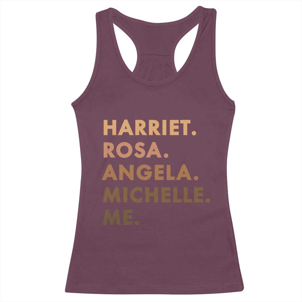 Harriet Rosa Angela Michelle Me Racerback Tank Top Black History Month Feminist Women Leaders - Wonder Print Shop