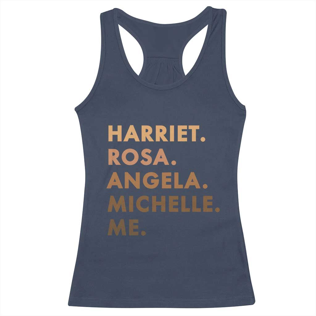 Harriet Rosa Angela Michelle Me Racerback Tank Top Black History Month Feminist Women Leaders - Wonder Print Shop