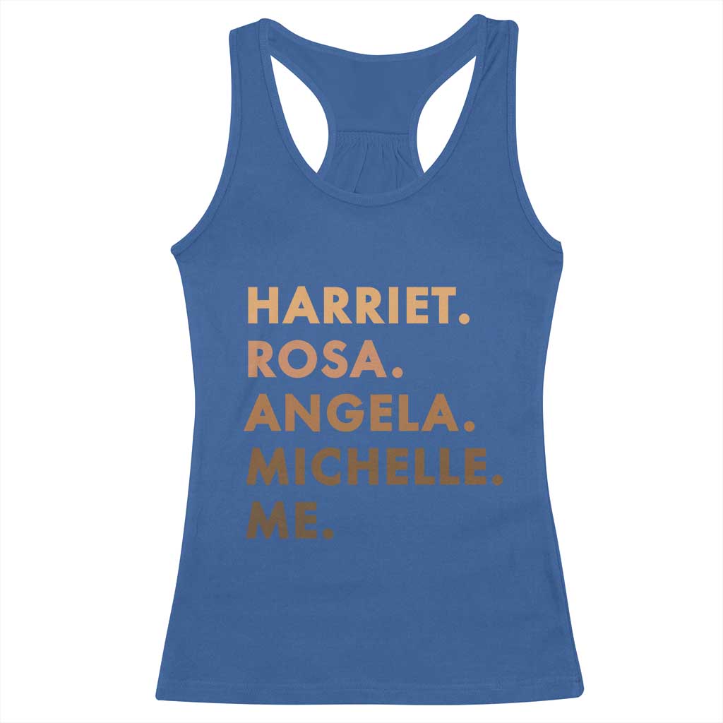 Harriet Rosa Angela Michelle Me Racerback Tank Top Black History Month Feminist Women Leaders - Wonder Print Shop
