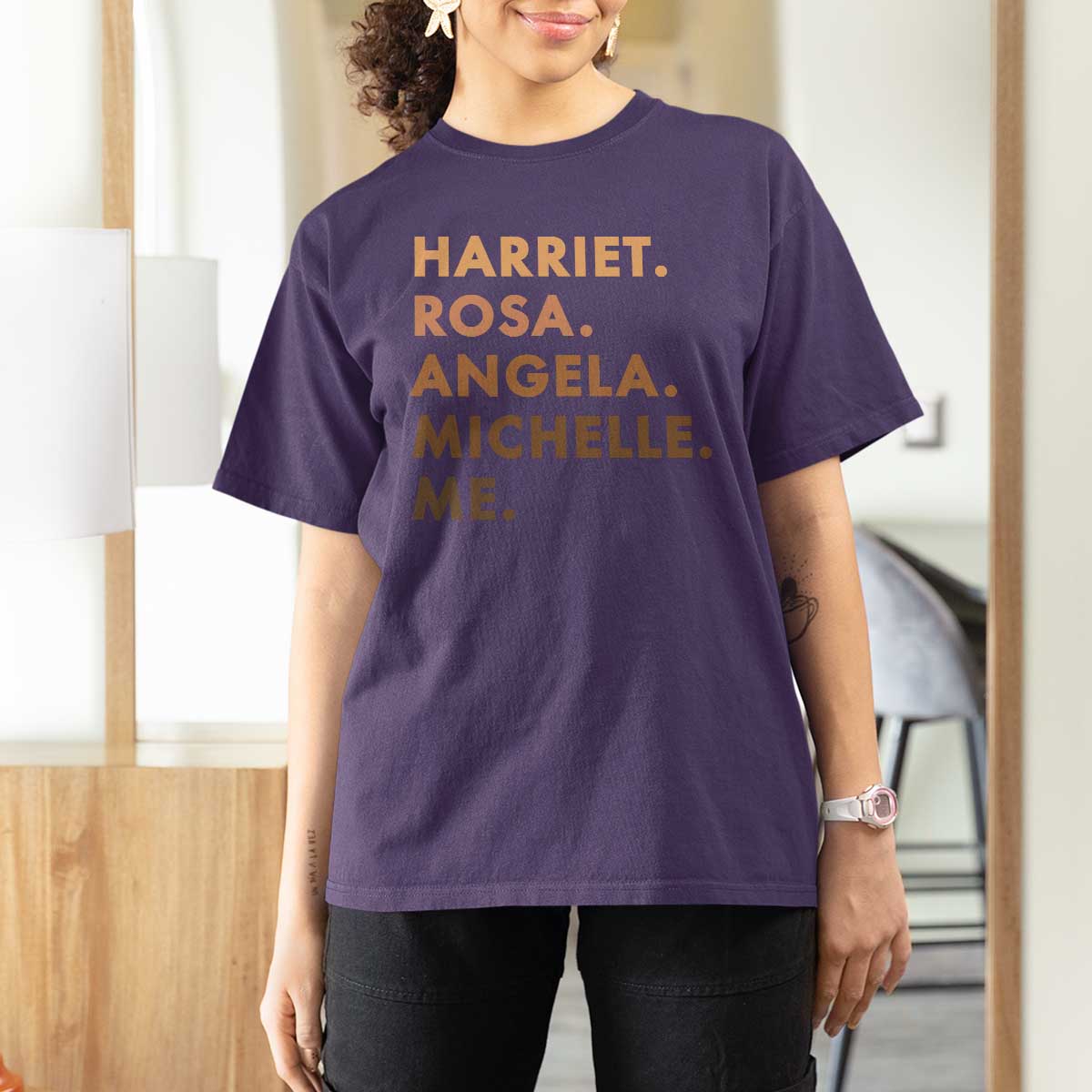 Harriet Rosa Angela Michelle Me T Shirt For Women Black History Month Feminist Women Leaders - Wonder Print Shop