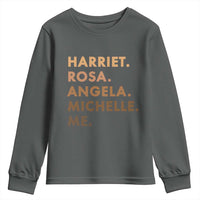 Harriet Rosa Angela Michelle Me Youth Sweatshirt Black History Month Feminist Women Leaders - Wonder Print Shop