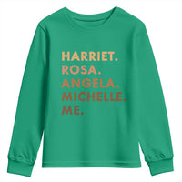 Harriet Rosa Angela Michelle Me Youth Sweatshirt Black History Month Feminist Women Leaders - Wonder Print Shop