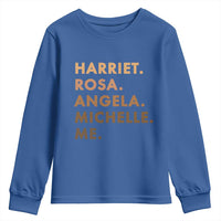 Harriet Rosa Angela Michelle Me Youth Sweatshirt Black History Month Feminist Women Leaders - Wonder Print Shop