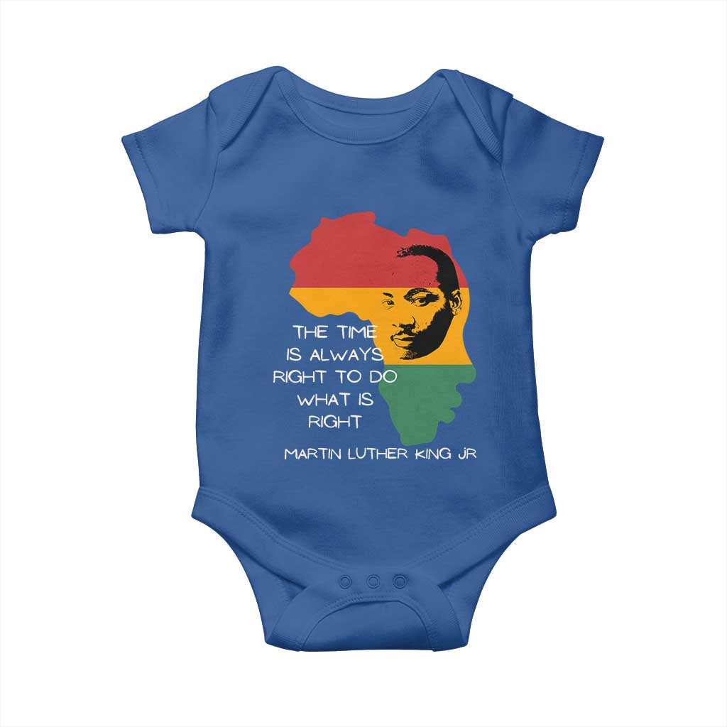 Martin Luther King Jr. Baby Onesie The Time Is Always Right To Do What Is Right MLK African Map