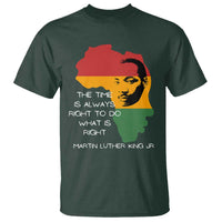 Martin Luther King Jr. T Shirt The Time Is Always Right To Do What Is Right MLK African Map
