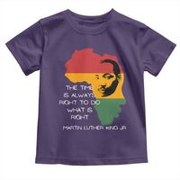 Martin Luther King Jr. Toddler T Shirt The Time Is Always Right To Do What Is Right MLK African Map