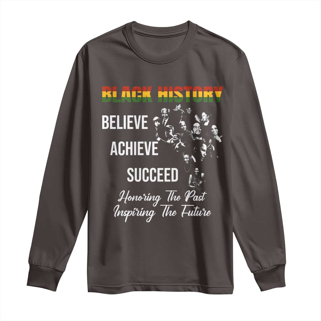 Honoring Past Inspiring Future Black History Month Long Sleeve Shirt