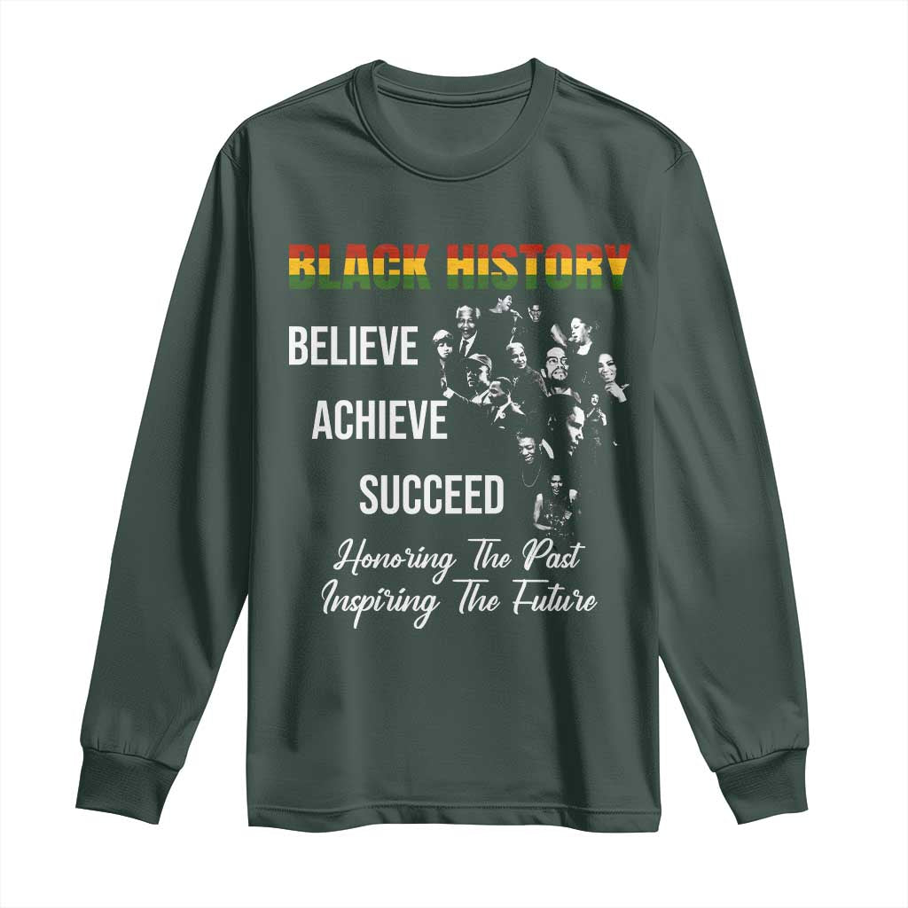 Honoring Past Inspiring Future Black History Month Long Sleeve Shirt