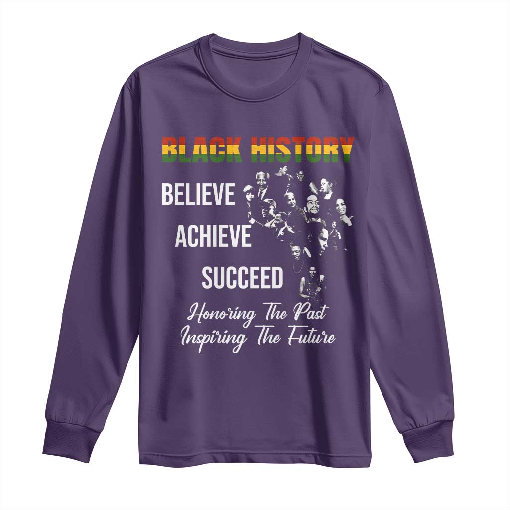 Honoring Past Inspiring Future Black History Month Long Sleeve Shirt