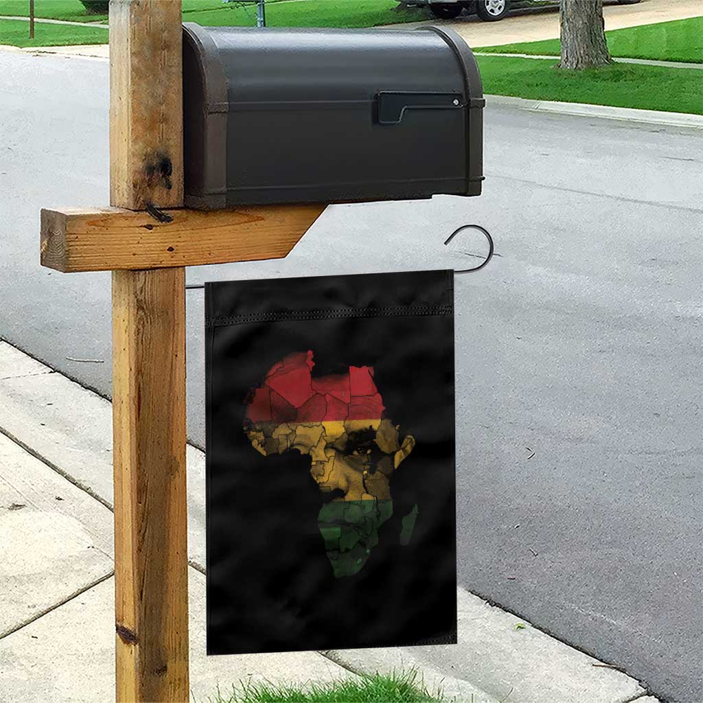 Black History Month Garden Flag Pan African Africa Map Black Pride - Wonder Print Shop