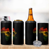 Black History Month 4 in 1 Can Cooler Tumbler Pan African Africa Map Black Pride - Wonder Print Shop