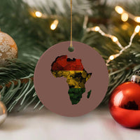 Black History Month Ceramic Ornament Pan African Africa Map Black Pride - Wonder Print Shop