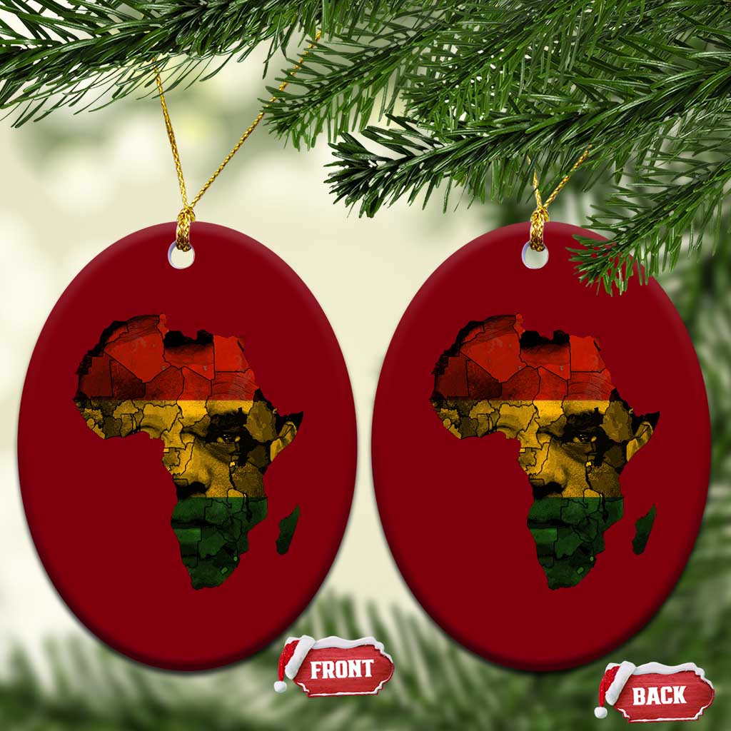 Black History Month Ceramic Ornament Pan African Africa Map Black Pride - Wonder Print Shop