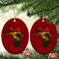 Black History Month Ceramic Ornament Pan African Africa Map Black Pride - Wonder Print Shop