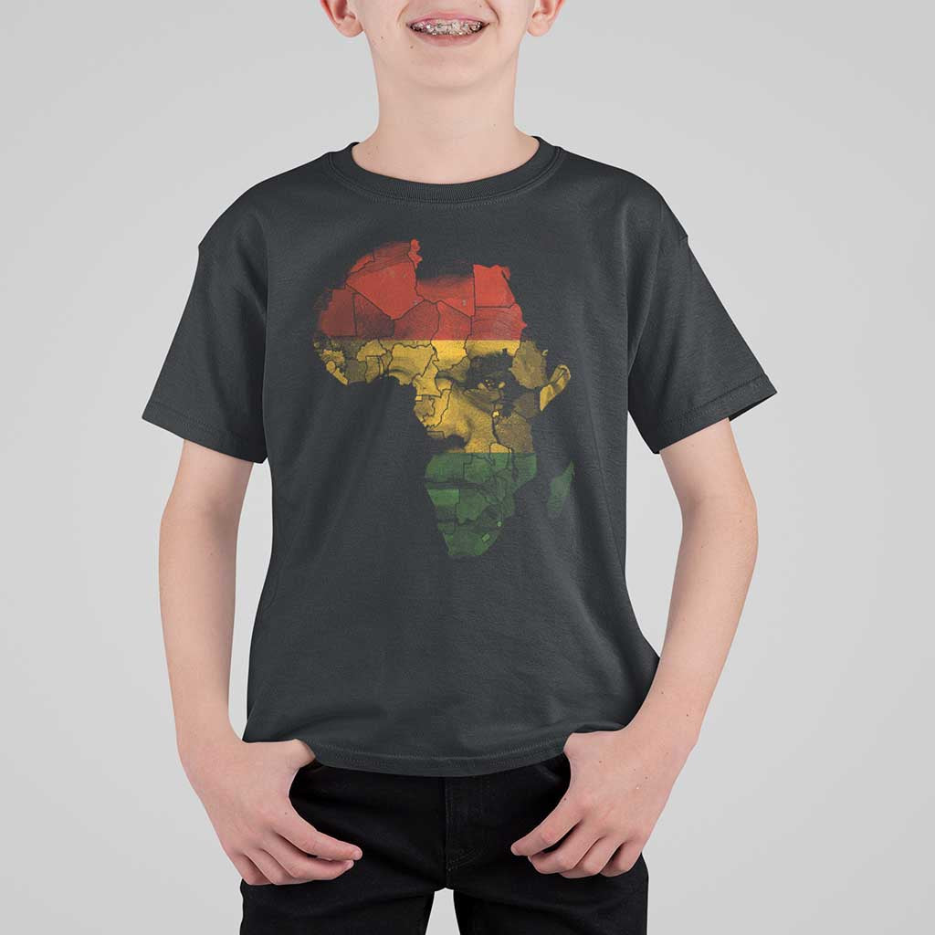 Black History Month T Shirt For Kid Pan African Africa Map Black Pride - Wonder Print Shop