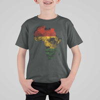 Black History Month T Shirt For Kid Pan African Africa Map Black Pride - Wonder Print Shop