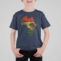 Black History Month T Shirt For Kid Pan African Africa Map Black Pride - Wonder Print Shop