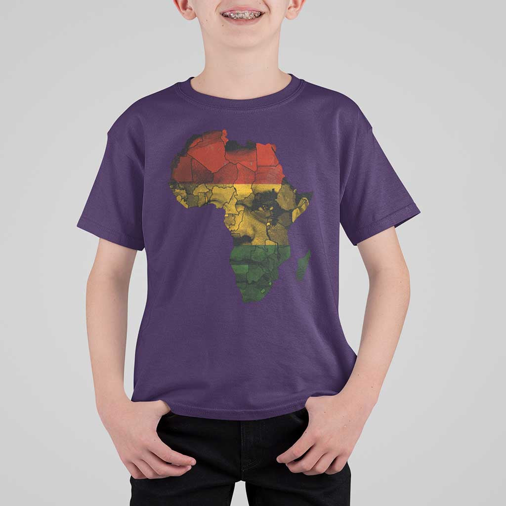 Black History Month T Shirt For Kid Pan African Africa Map Black Pride - Wonder Print Shop