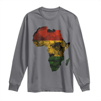 Black History Month Long Sleeve Shirt Pan African Africa Map Black Pride - Wonder Print Shop