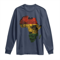 Black History Month Long Sleeve Shirt Pan African Africa Map Black Pride - Wonder Print Shop