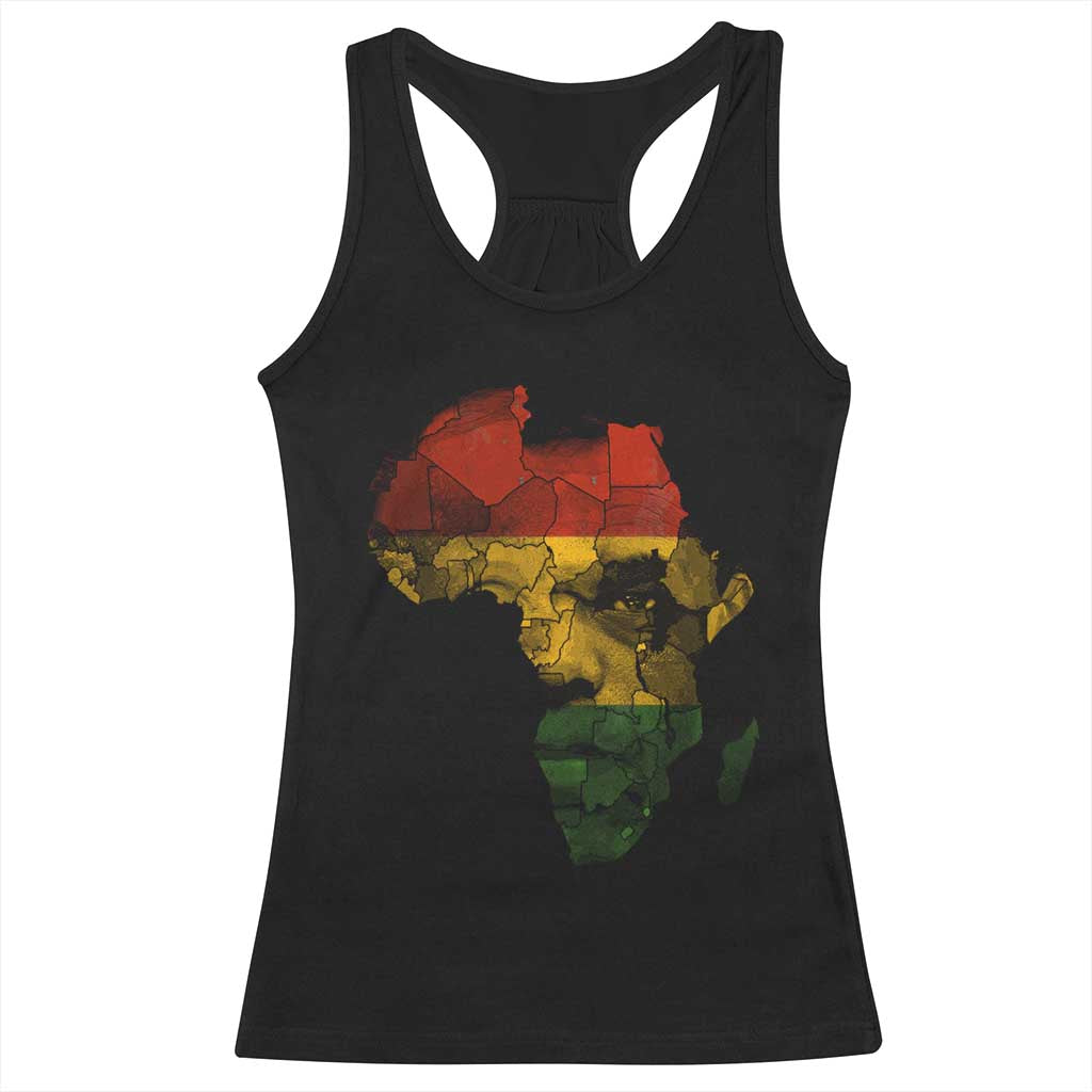 Black History Month Racerback Tank Top Pan African Africa Map Black Pride - Wonder Print Shop