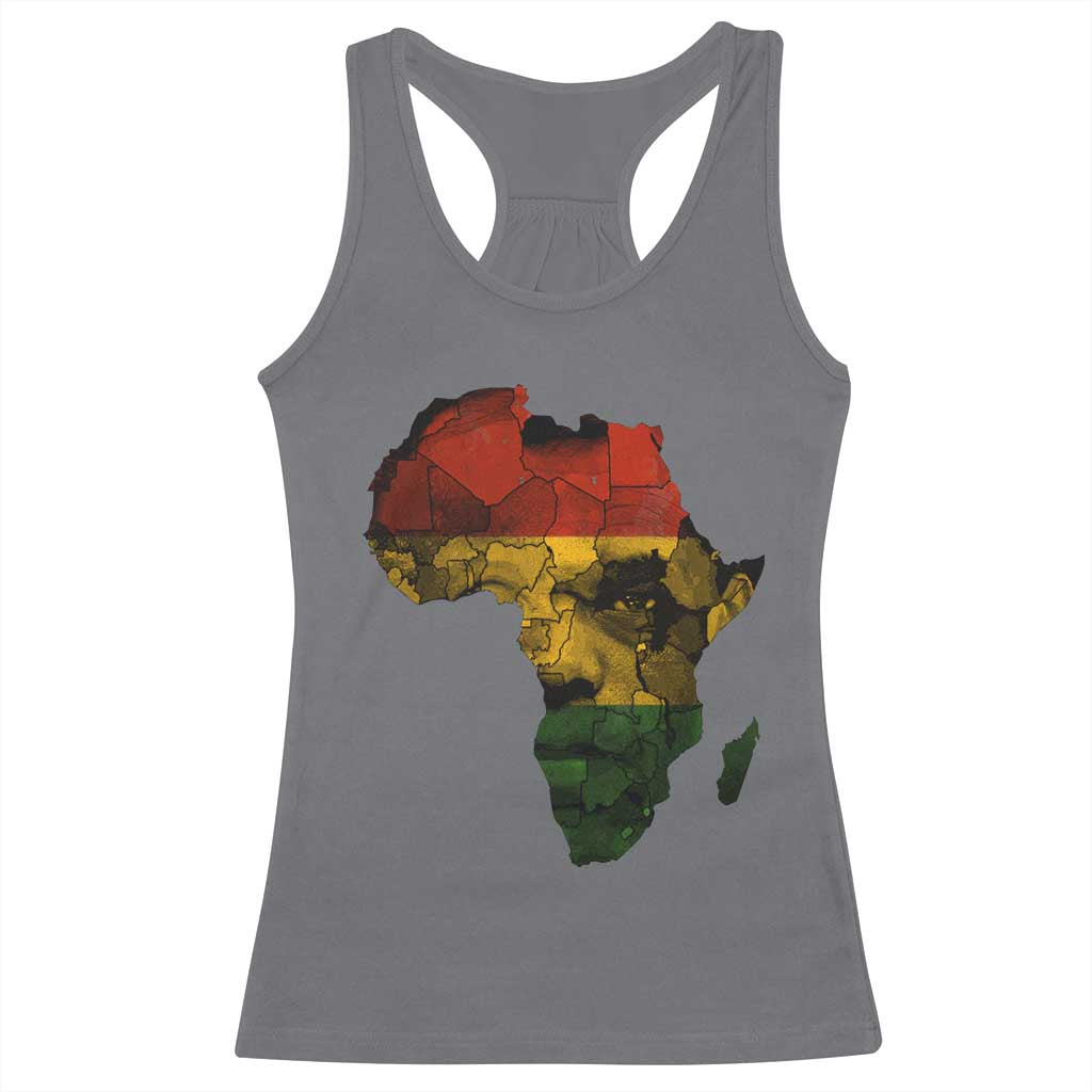 Black History Month Racerback Tank Top Pan African Africa Map Black Pride - Wonder Print Shop