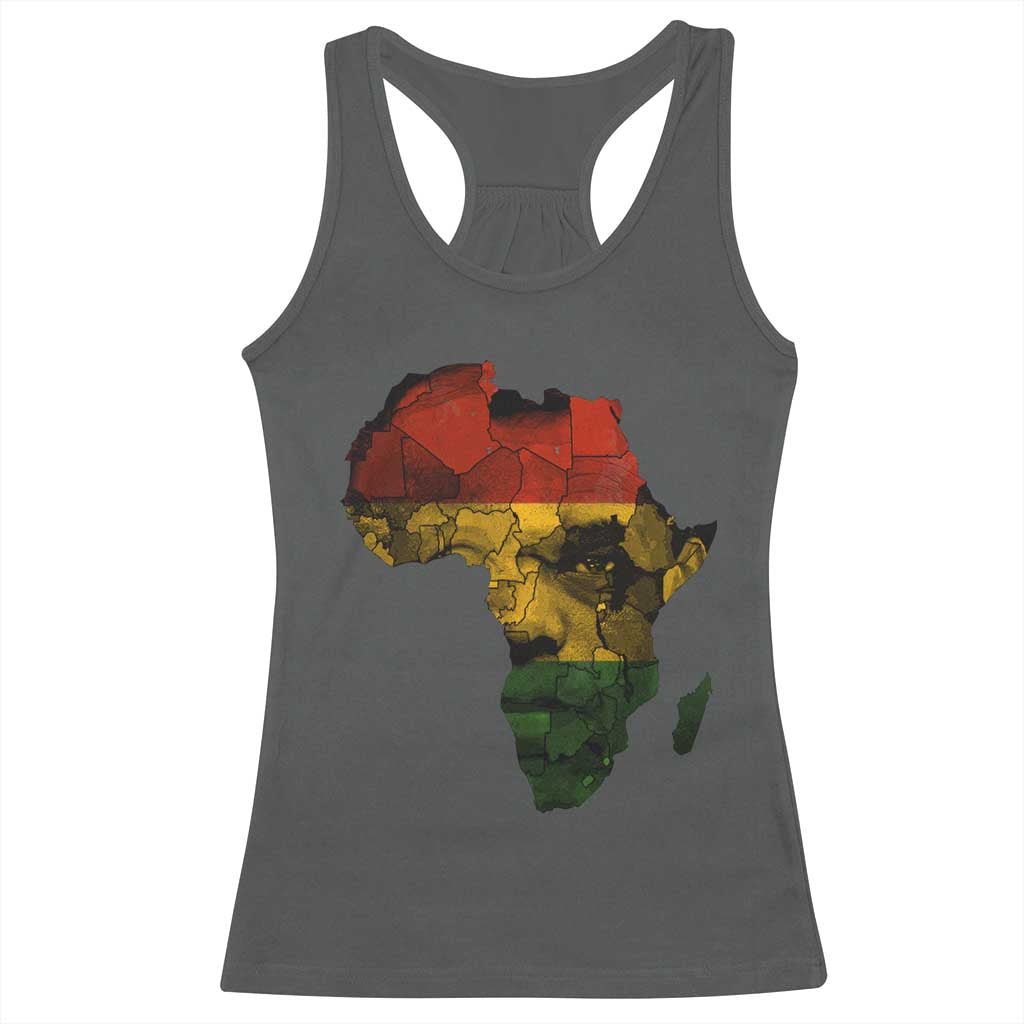 Black History Month Racerback Tank Top Pan African Africa Map Black Pride - Wonder Print Shop