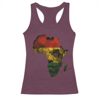 Black History Month Racerback Tank Top Pan African Africa Map Black Pride - Wonder Print Shop