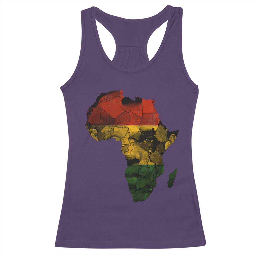 Black History Month Racerback Tank Top Pan African Africa Map Black Pride - Wonder Print Shop