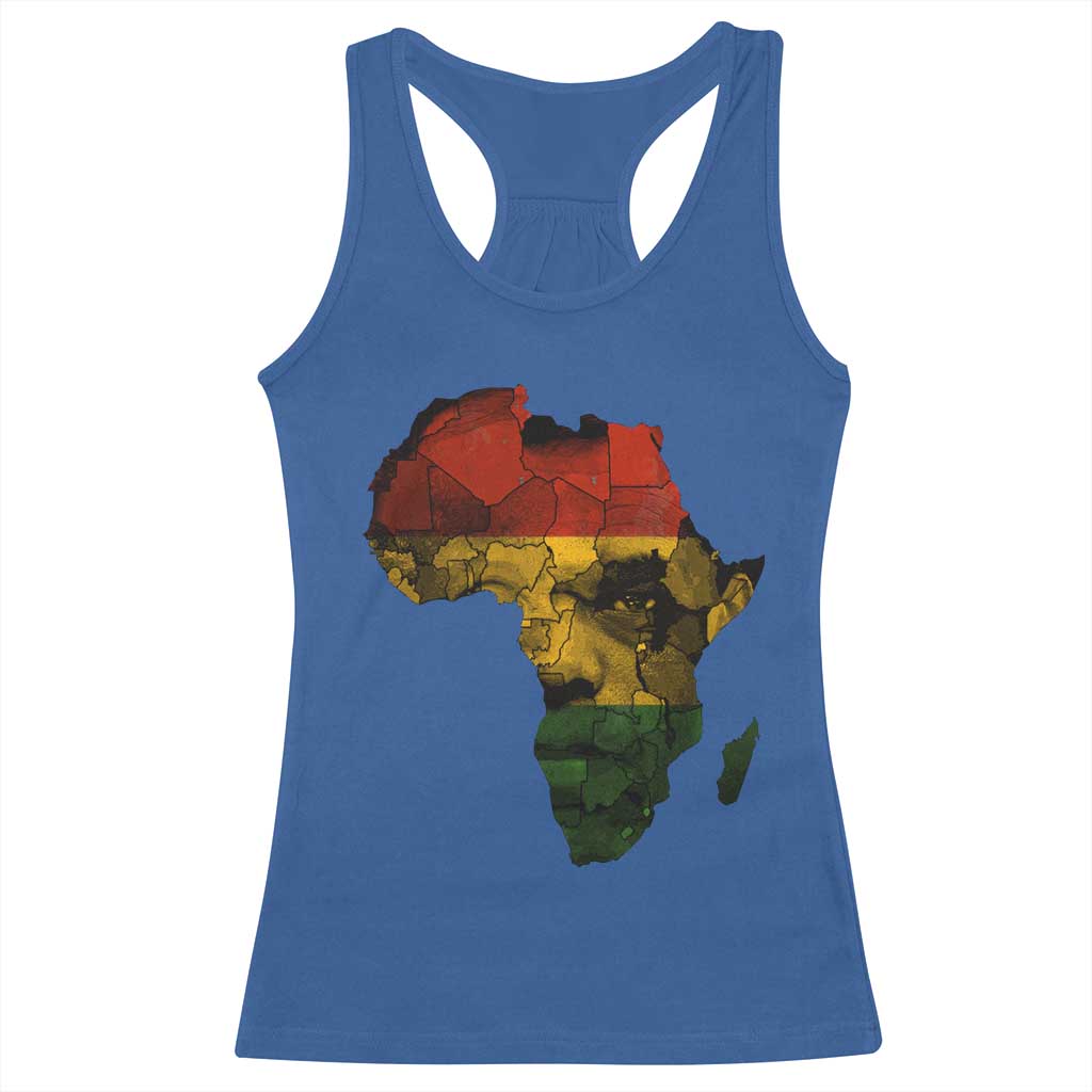 Black History Month Racerback Tank Top Pan African Africa Map Black Pride - Wonder Print Shop