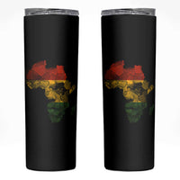Black History Month Skinny Tumbler Pan African Africa Map Black Pride - Wonder Print Shop