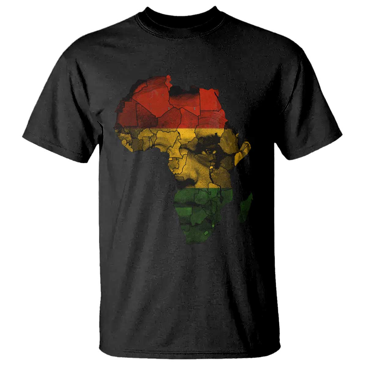 Black History Month T Shirt Pan African Africa Map Black Pride - Wonder Print Shop