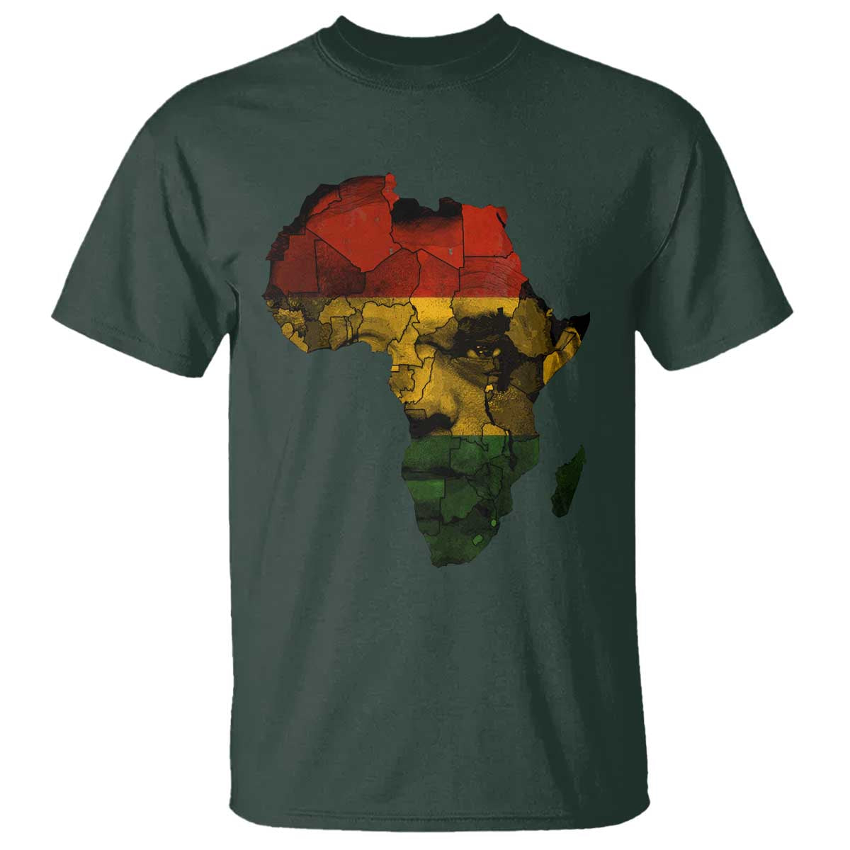 Black History Month T Shirt Pan African Africa Map Black Pride - Wonder Print Shop
