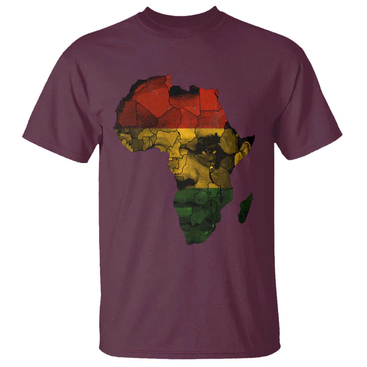 Black History Month T Shirt Pan African Africa Map Black Pride - Wonder Print Shop