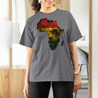 Black History Month T Shirt For Women Pan African Africa Map Black Pride - Wonder Print Shop